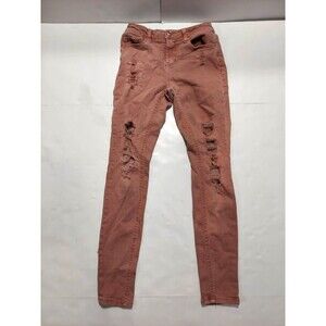 Women's Pink Distressed Skinny Jeans Denim Pants Size 3